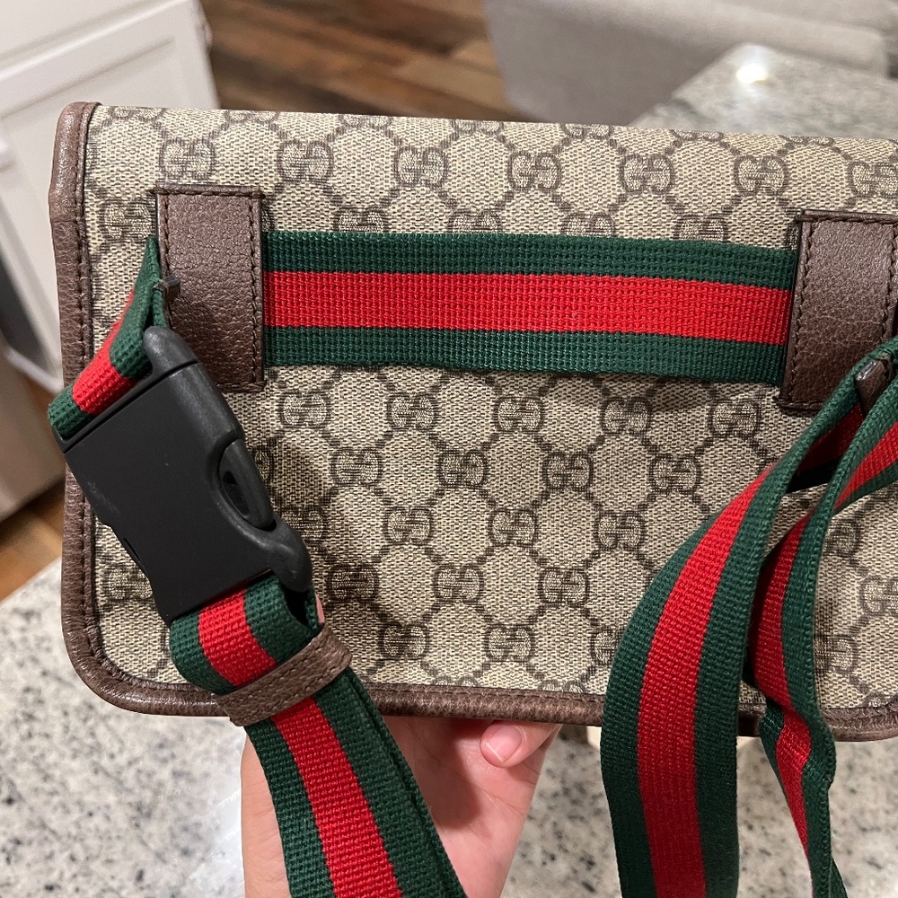 Gucci GG Supreme Canvas Monogram Belt Bag w/canvas tote bag - Picture 3 of 16